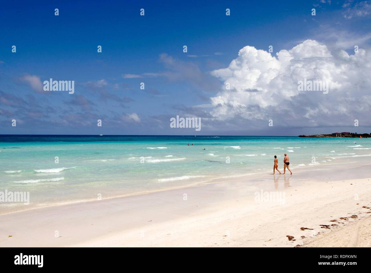 Beach of Cayo Coco, Archipelago de Camaguey, Ciego de Avila Province, Cuba, Caribbean Stock Photo