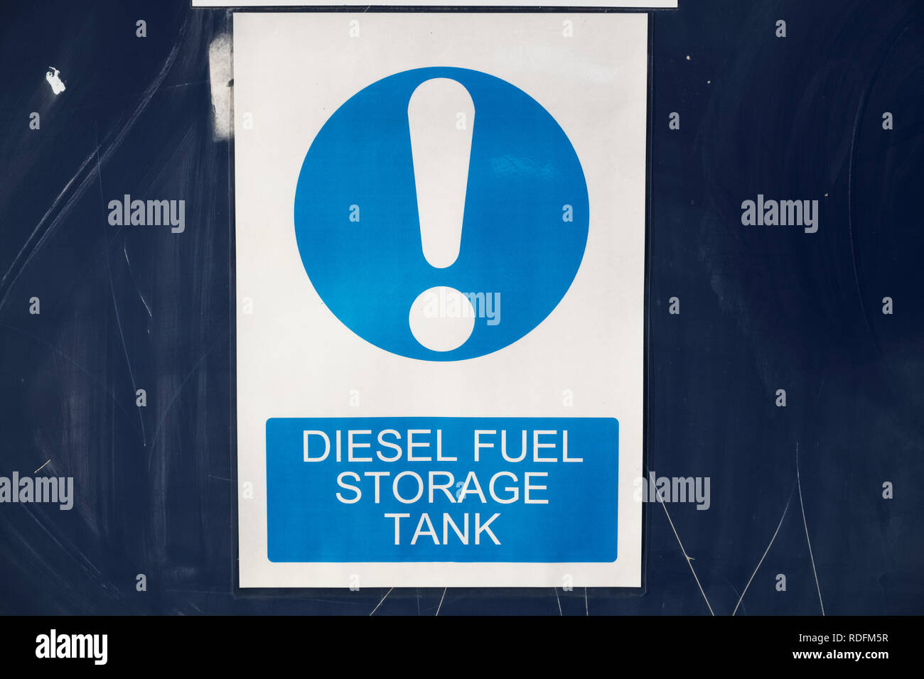 Diesel fuel storage tank sign Stock Photo Alamy