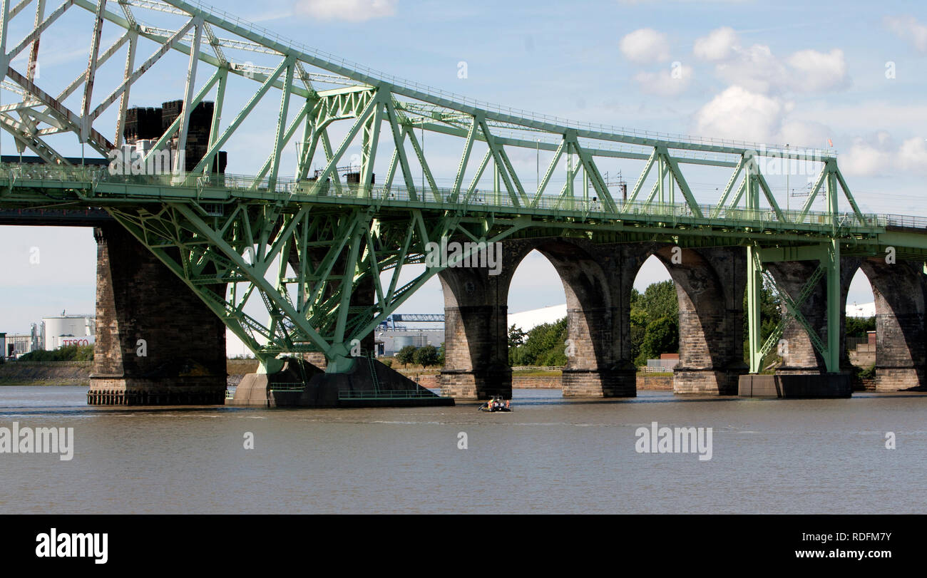 bridges on the ship canal Stock Photo