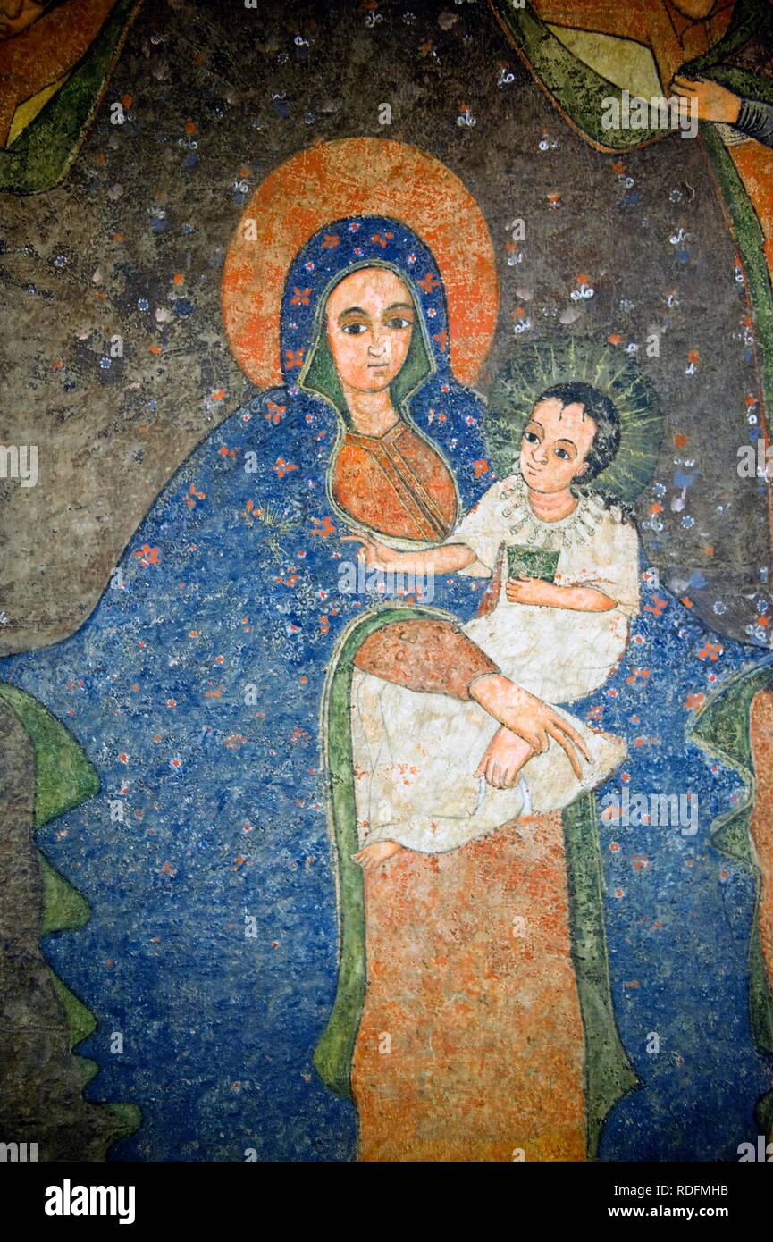 Oil painting, St Mercury, 17th century, Addis Ababa National Museum