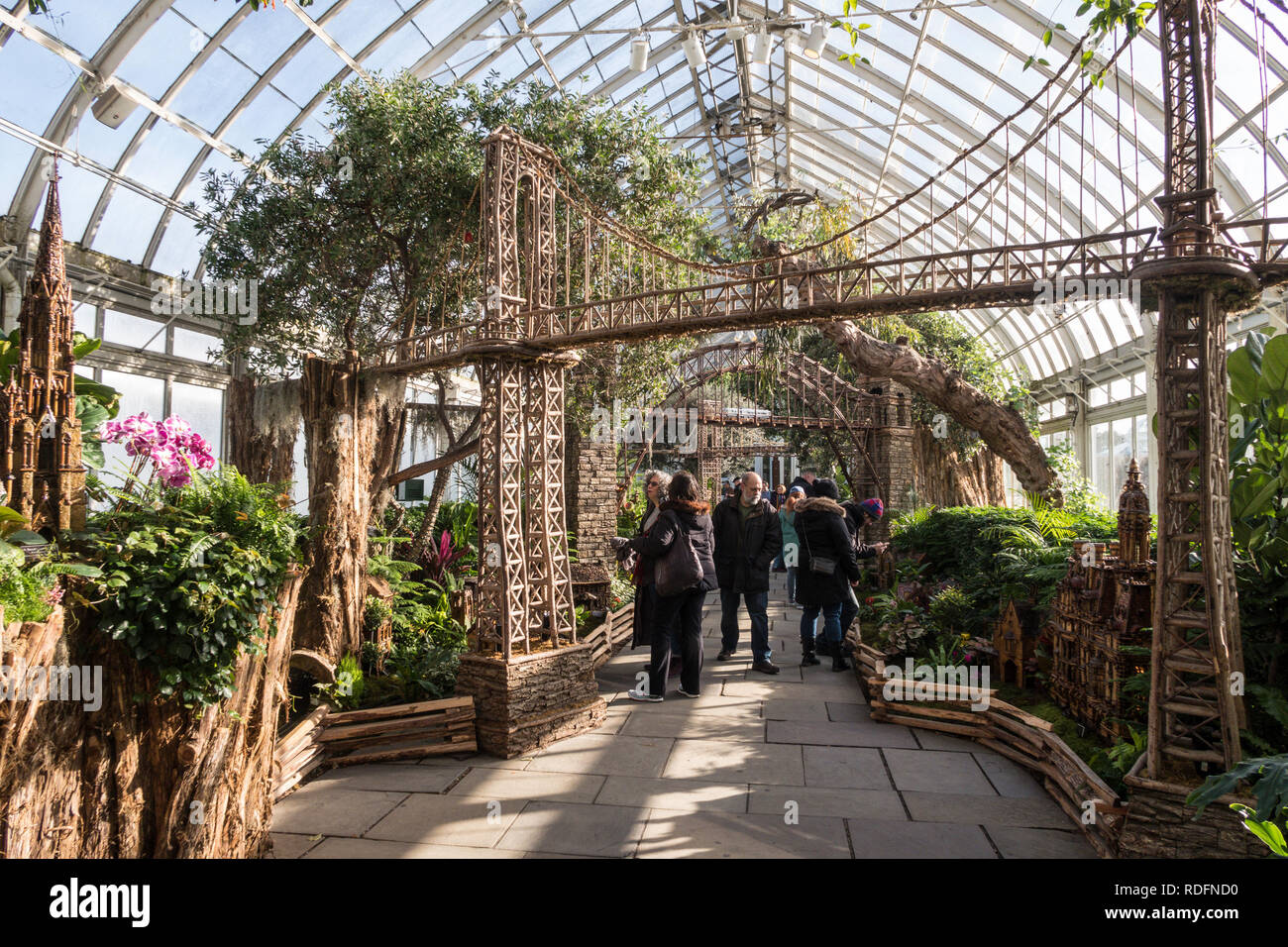 The Holiday Train Show In The Enid A Haupt Conservatory Is A