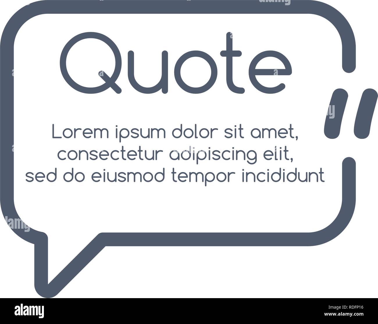 Innovative vector quotation template in quotes. Creative vector banner