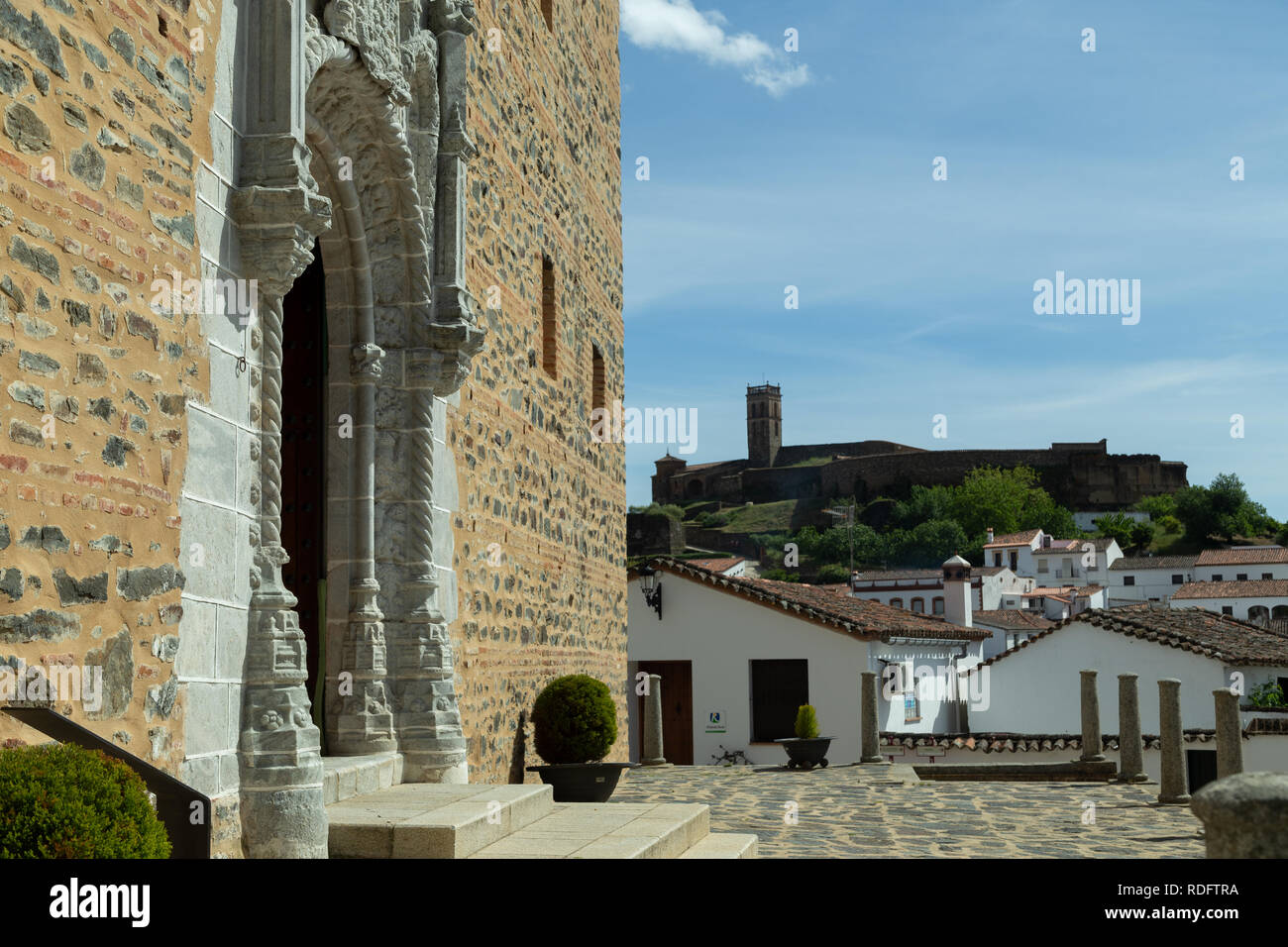 Almonaster ancient village in Huelva, Andalucia, Spain Stock Photo Alamy