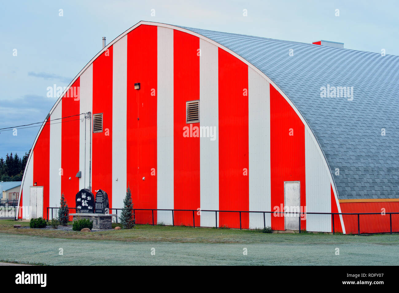Pioneer memorial building, Waskatenau, Alberta, Canada Stock Photo Alamy