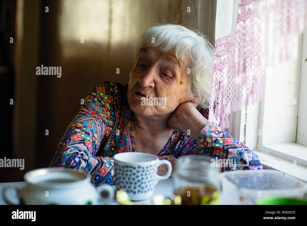 Russian woman portrait older hi-res stock photography and images - Alamy