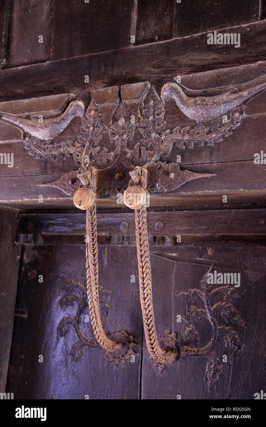 Ornate door locks, Padmanabhapuram Palace, typical Keralan architecture