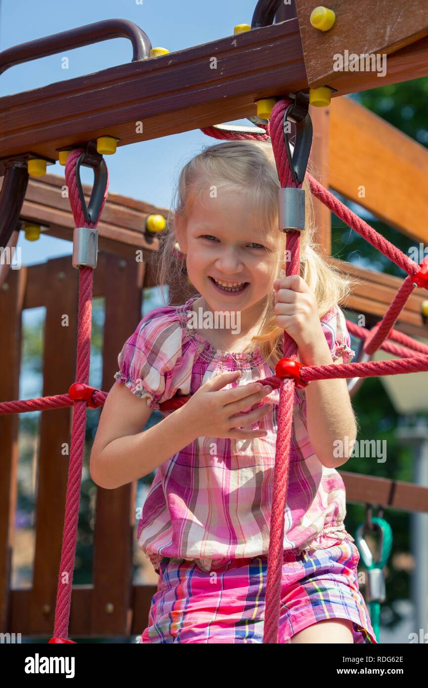 smiling little girl at the playground Stock Photo - Alamy