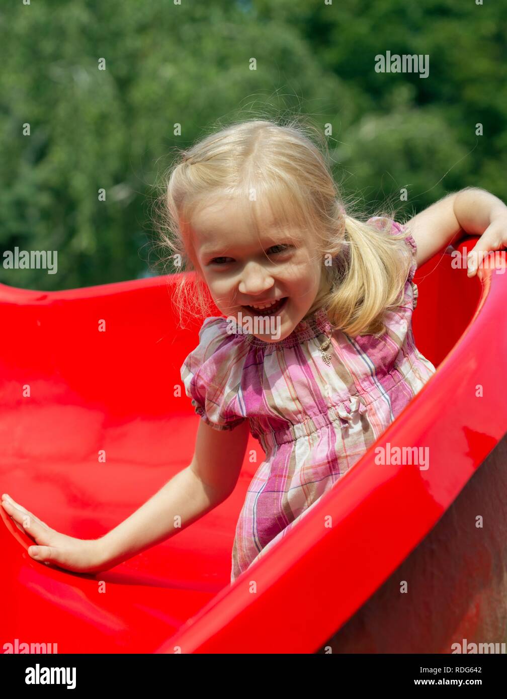 smiling little girl at the playground Stock Photo - Alamy