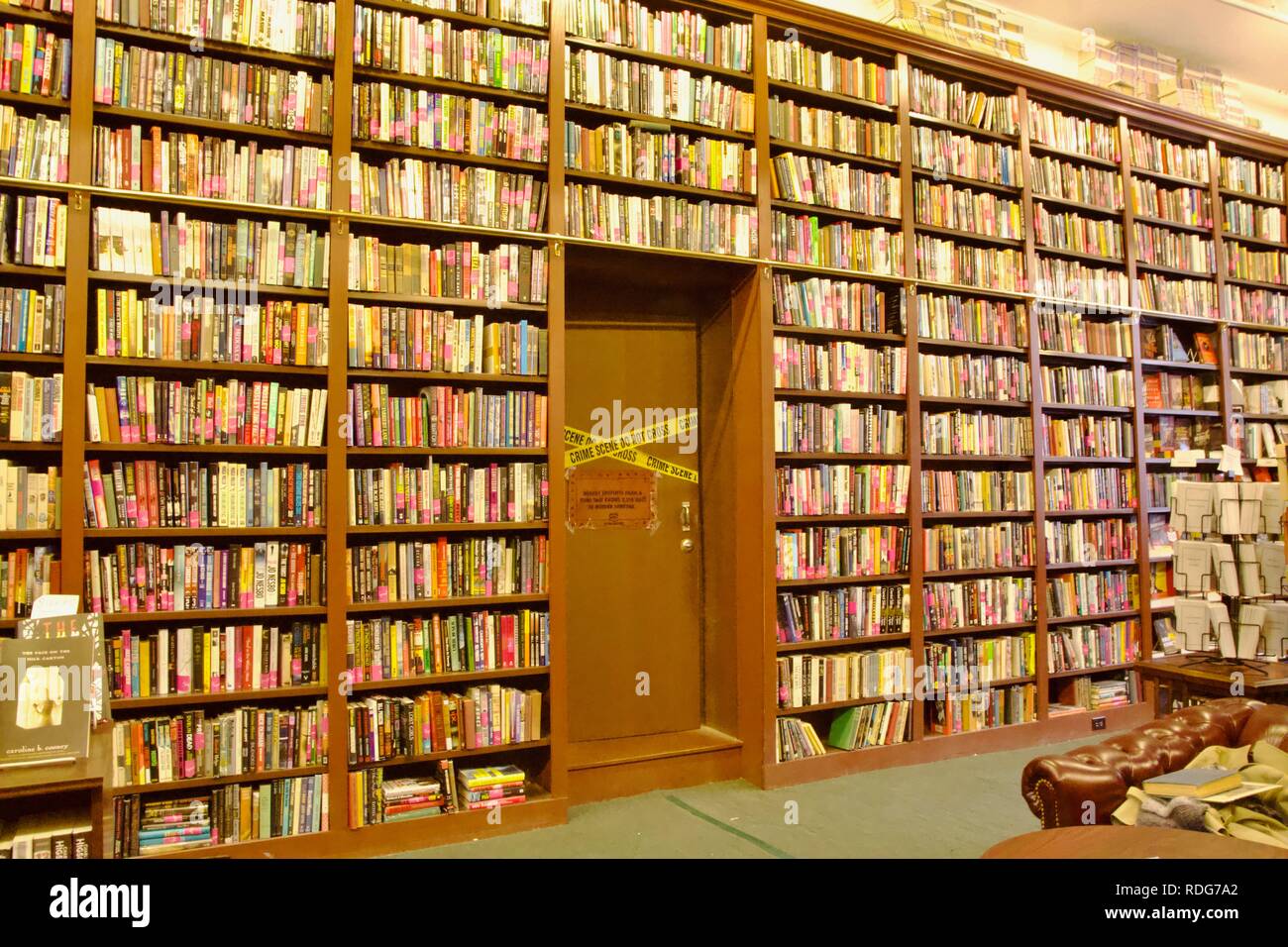 The Mysterious Bookshop is an independent book store in Manhattan, New York City specialising in mystery and crime books Stock Photo