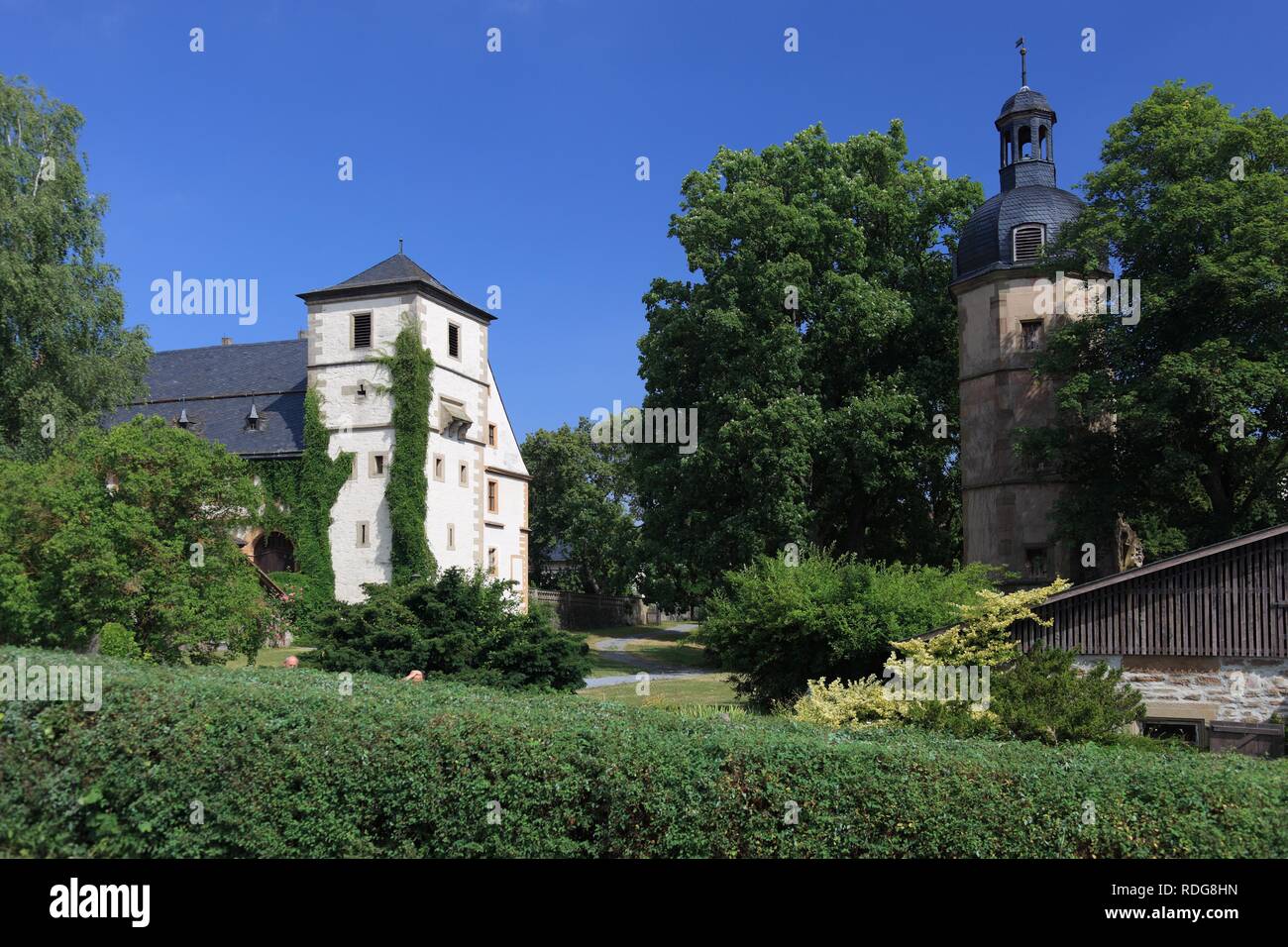 Kloster Maria Bildhausen abbey at Muennerstadt, Landkreis Bad Kissingen district, Lower Franconia, Bavaria Stock Photo
