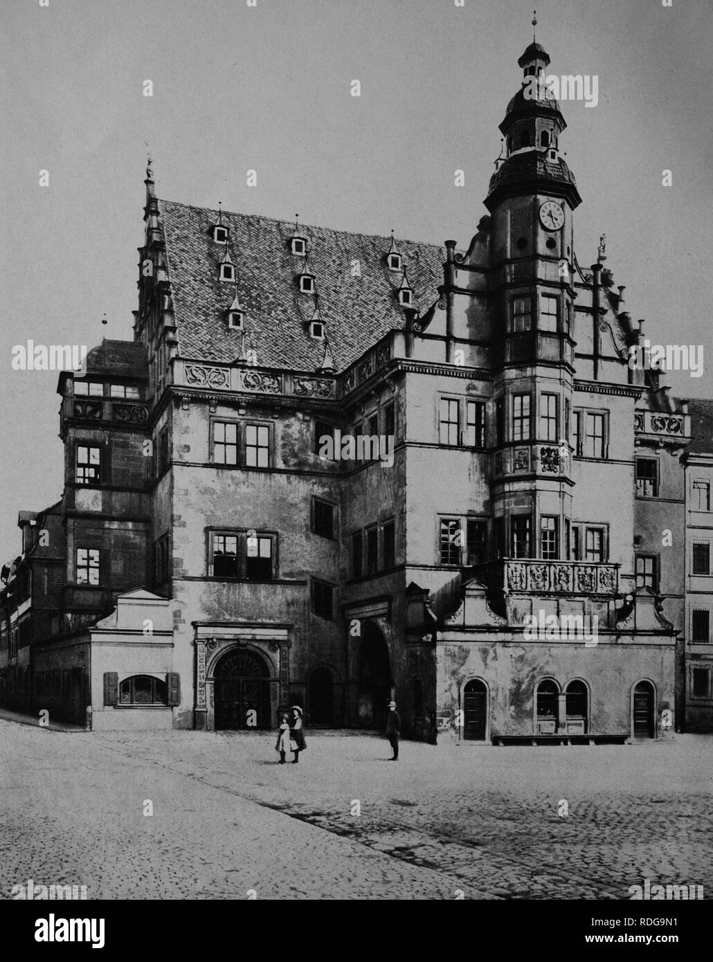 City hall of Schweinfurt, Bavaria, historical photograph from around
