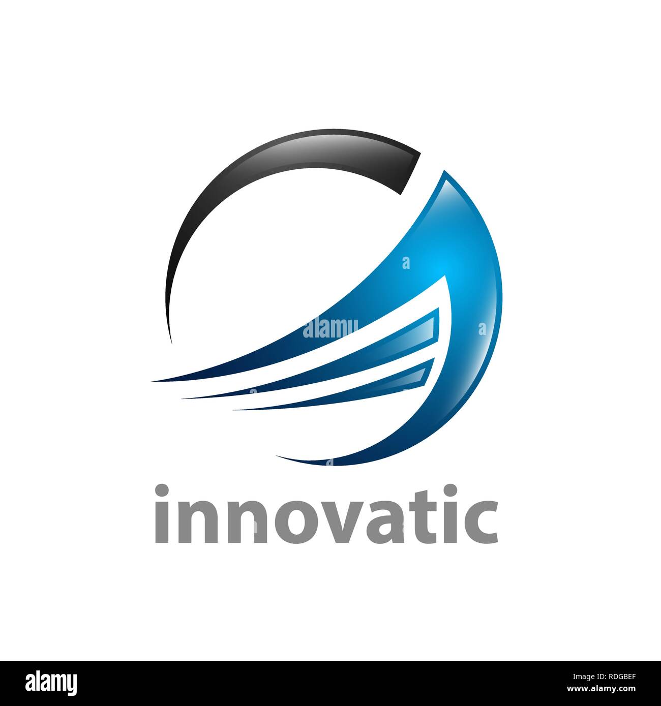 Abstract circle innovatic logo concept design. Symbol graphic template element vector Stock Vector