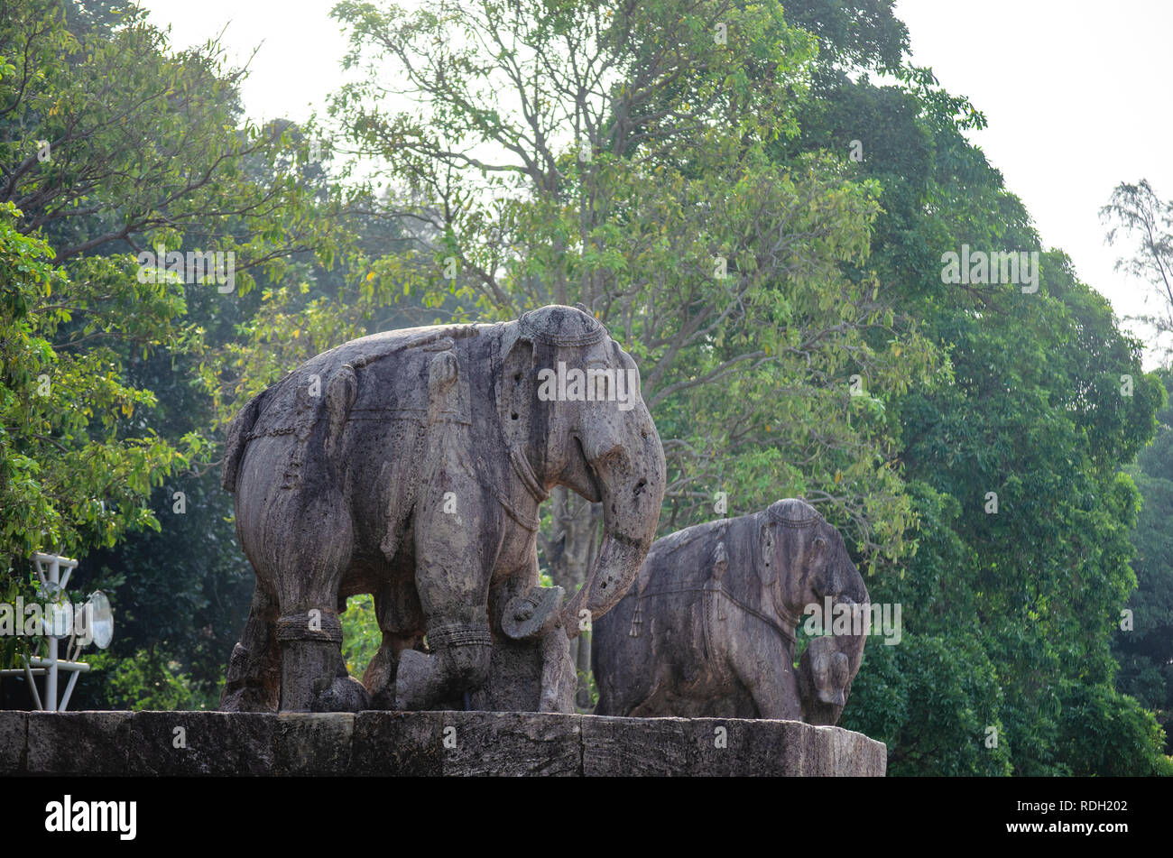 Elephants of Konark Temple Stock Photo