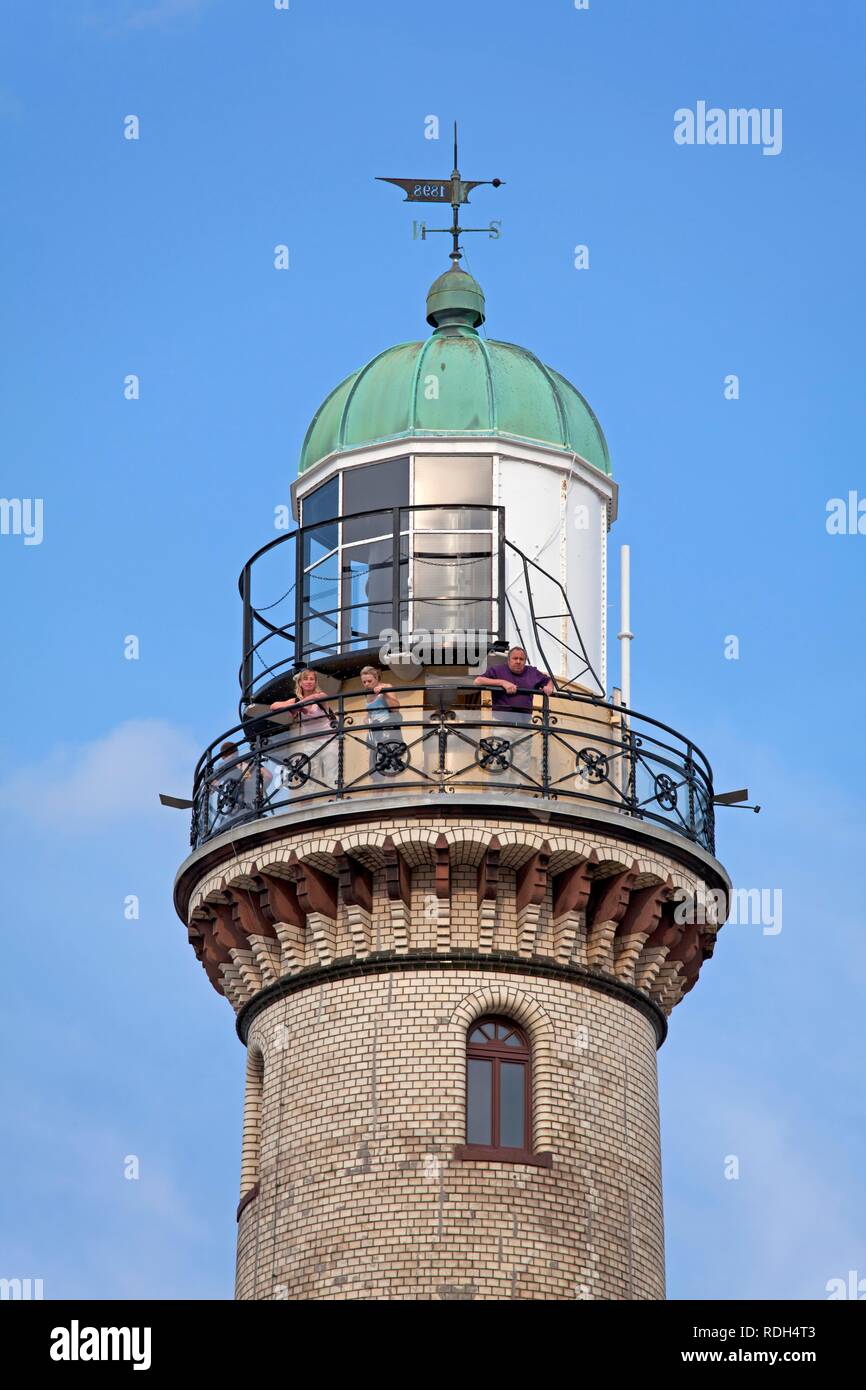 Lighthouse, Warnemuende, Baltic coast, Mecklenburg-Western Pomerania Stock Photo