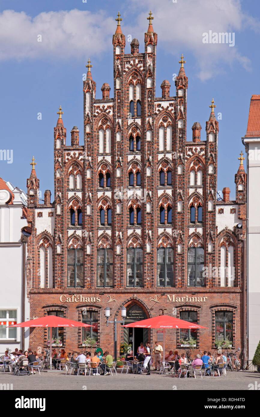 Marimar Cafe, Greifswald, Baltic coast, Mecklenburg-Western Pomerania Stock Photo