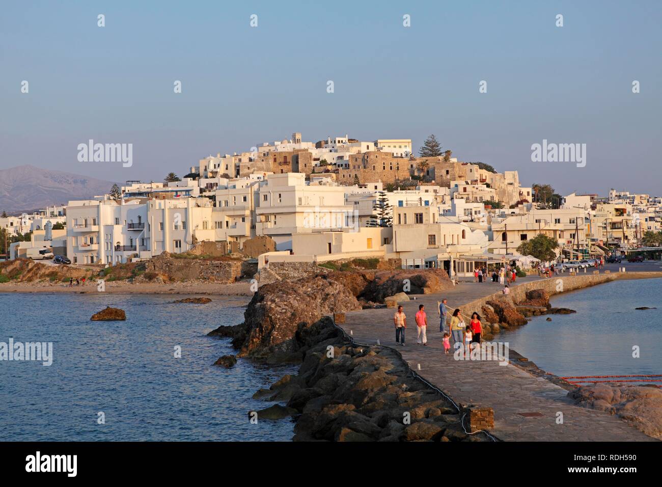 Chora, Naxos town, Naxos island, Cyclades, Aegean Sea, Greece, Europe Stock Photo
