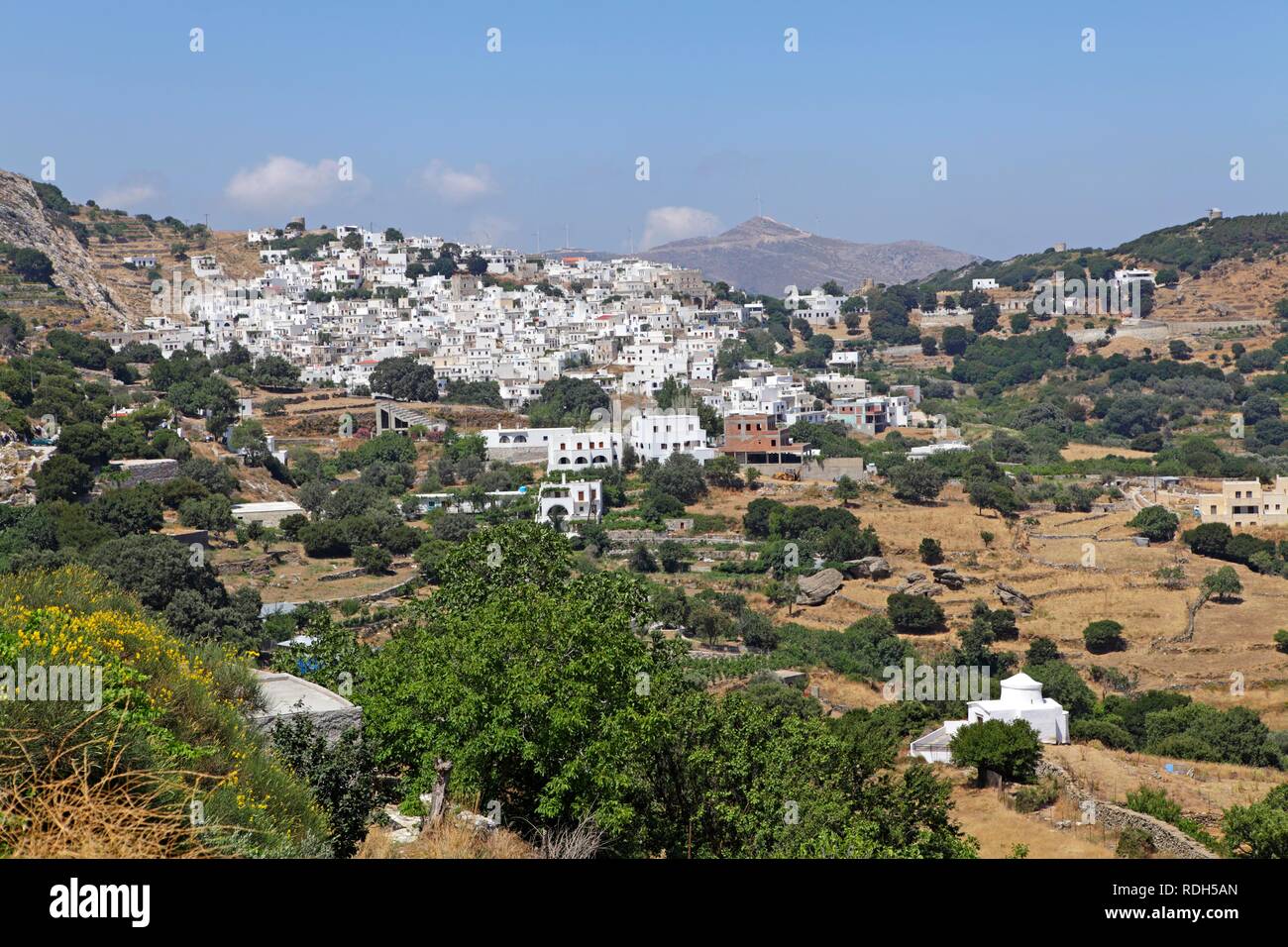 Aperathos mountain village, Naxos island, Cyclades, Aegean Sea, Greece, Europe Stock Photo