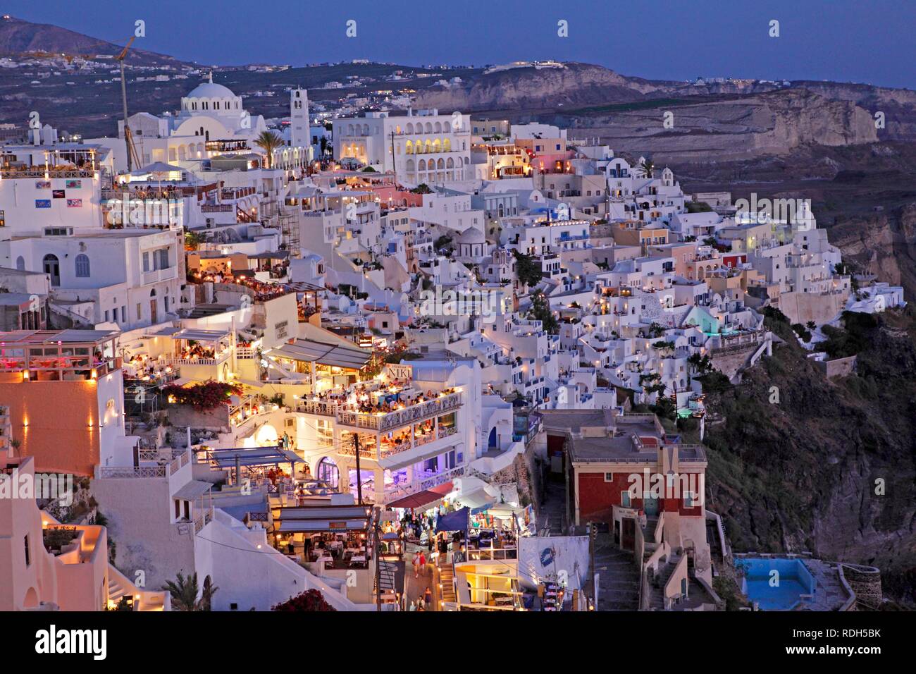 Thira, Santorini, Cyclades, Aegean Sea, Greece, Europe Stock Photo