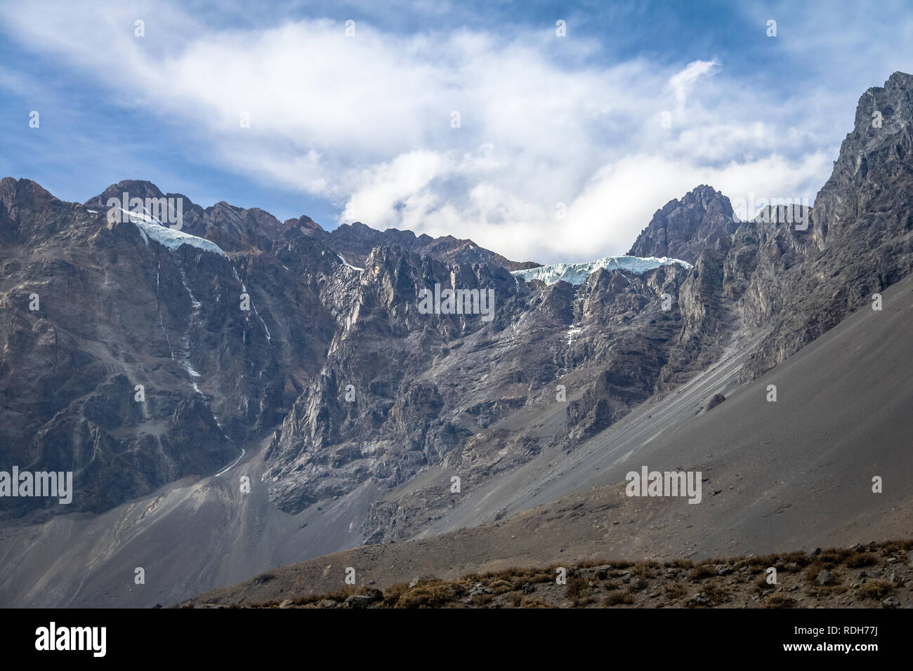 Glacier at Cajon del Maipo Chile Stock Photo Alamy