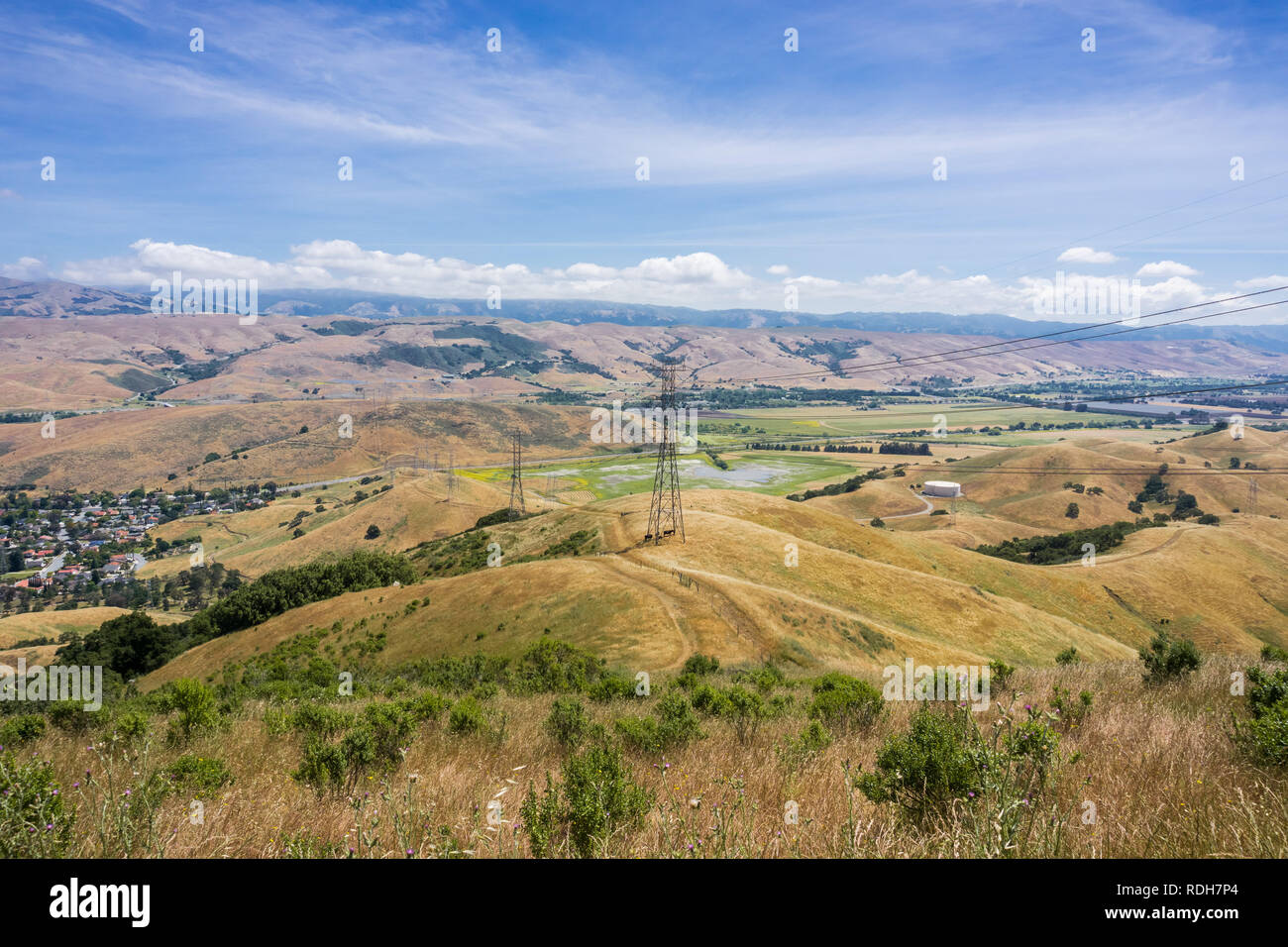 Hiking on the hills of south San Francisco bay, San Jose, California