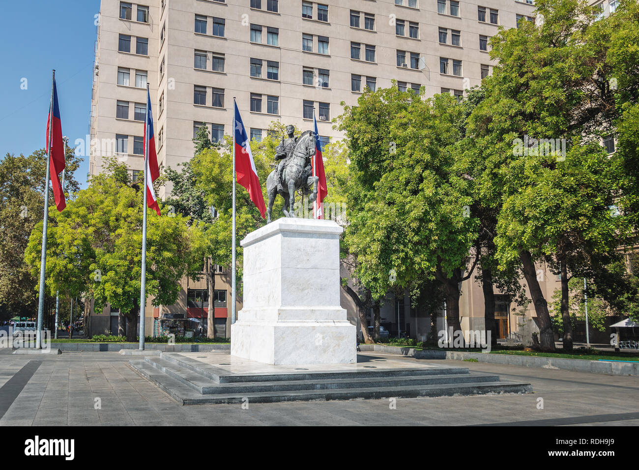 Jose Miguel Carrera General Statue at Bulnes Square - Santiago, Chile Stock  Photo - Alamy