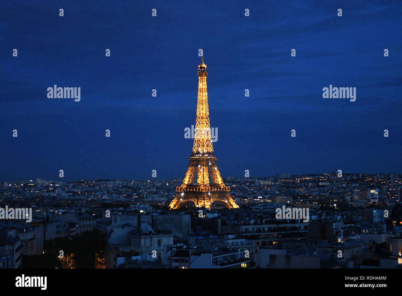 Eiffel tower at night, Paris, France Stock Photo Alamy