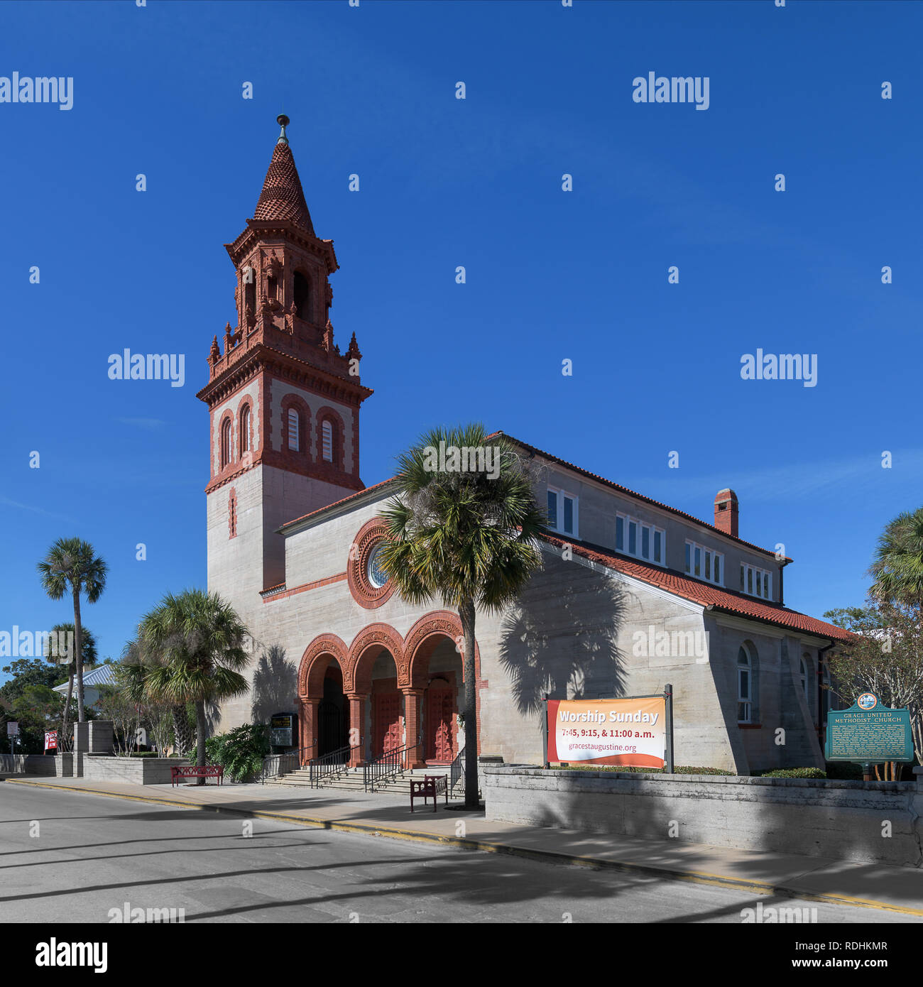 Exterior of the historic Grace United Methodist Church (opened in 1887