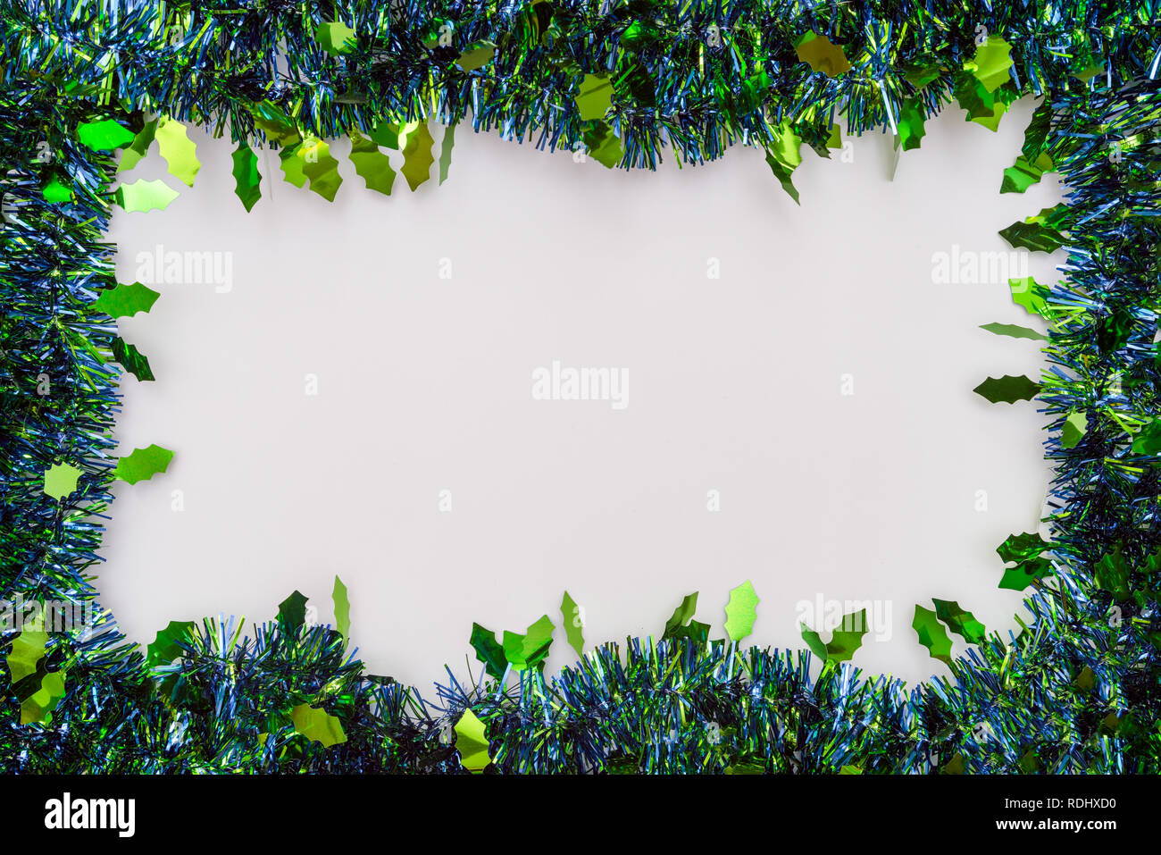Christmas background still life with decorations and space for type Stock Photo