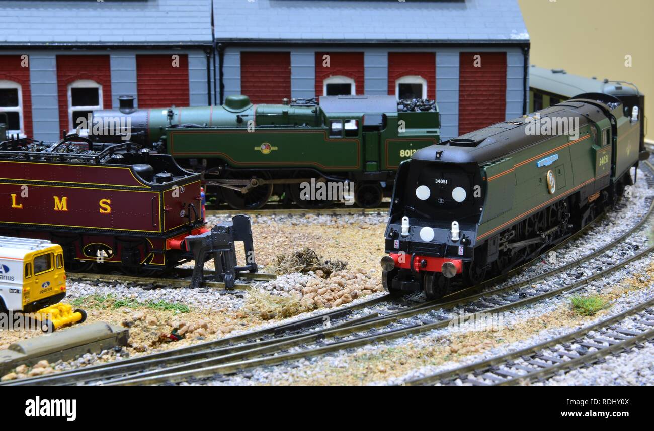 A model of the Battle of Britain class locomotive Winston Churchill ...
