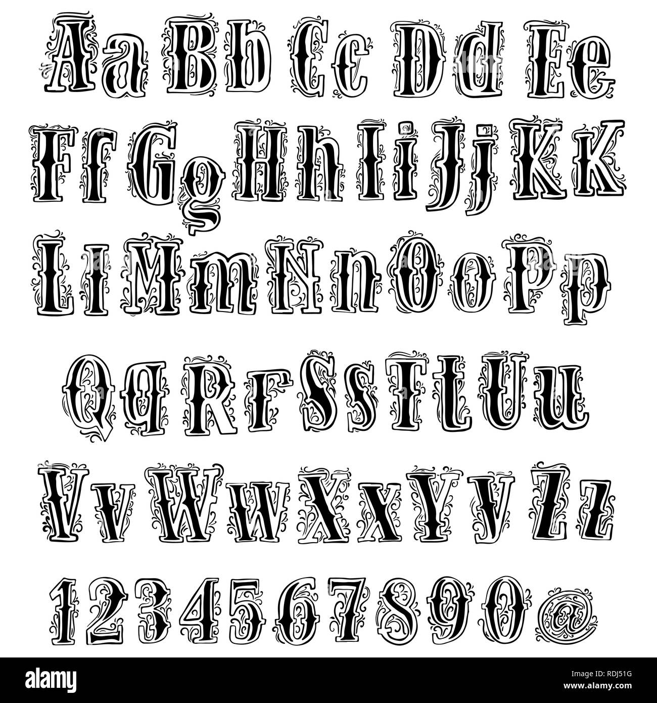 Vintage Font Numbers High Resolution Stock Photography And Images