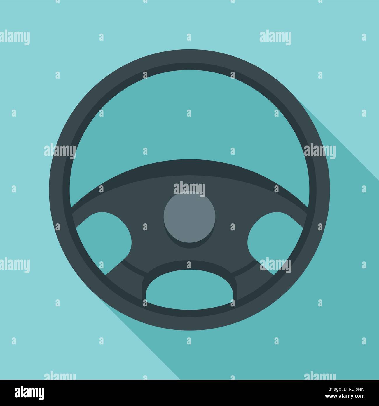 Car steering wheel icon. Flat illustration of car steering wheel vector