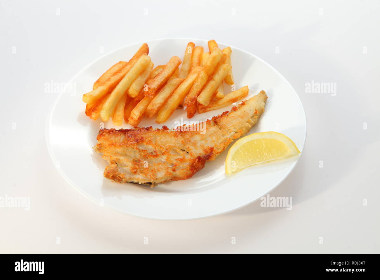 Chips and fish, french fries Stock Photo
