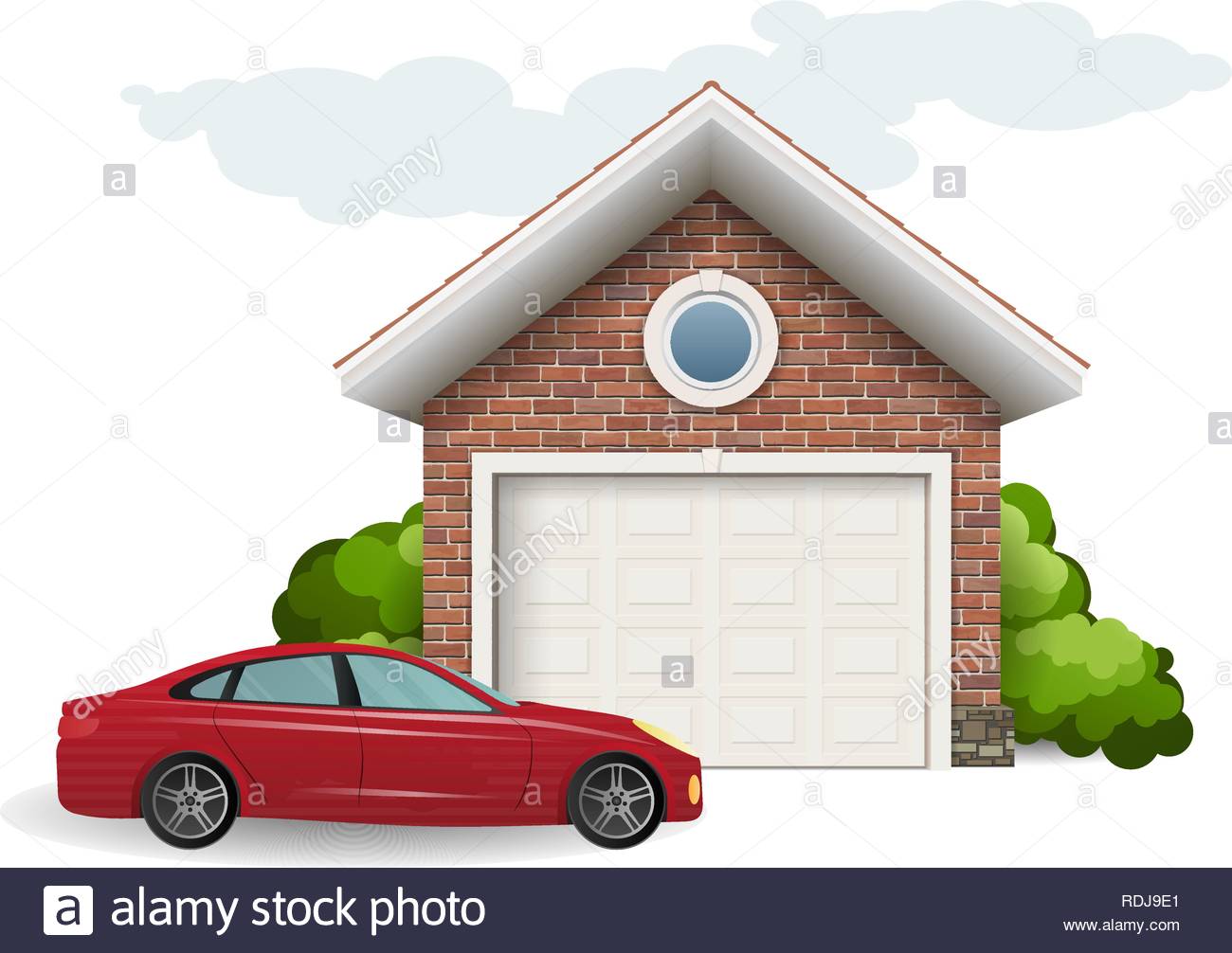 Cartoon Car Auto Repair Garage Stock Photos & Cartoon Car Auto Repair