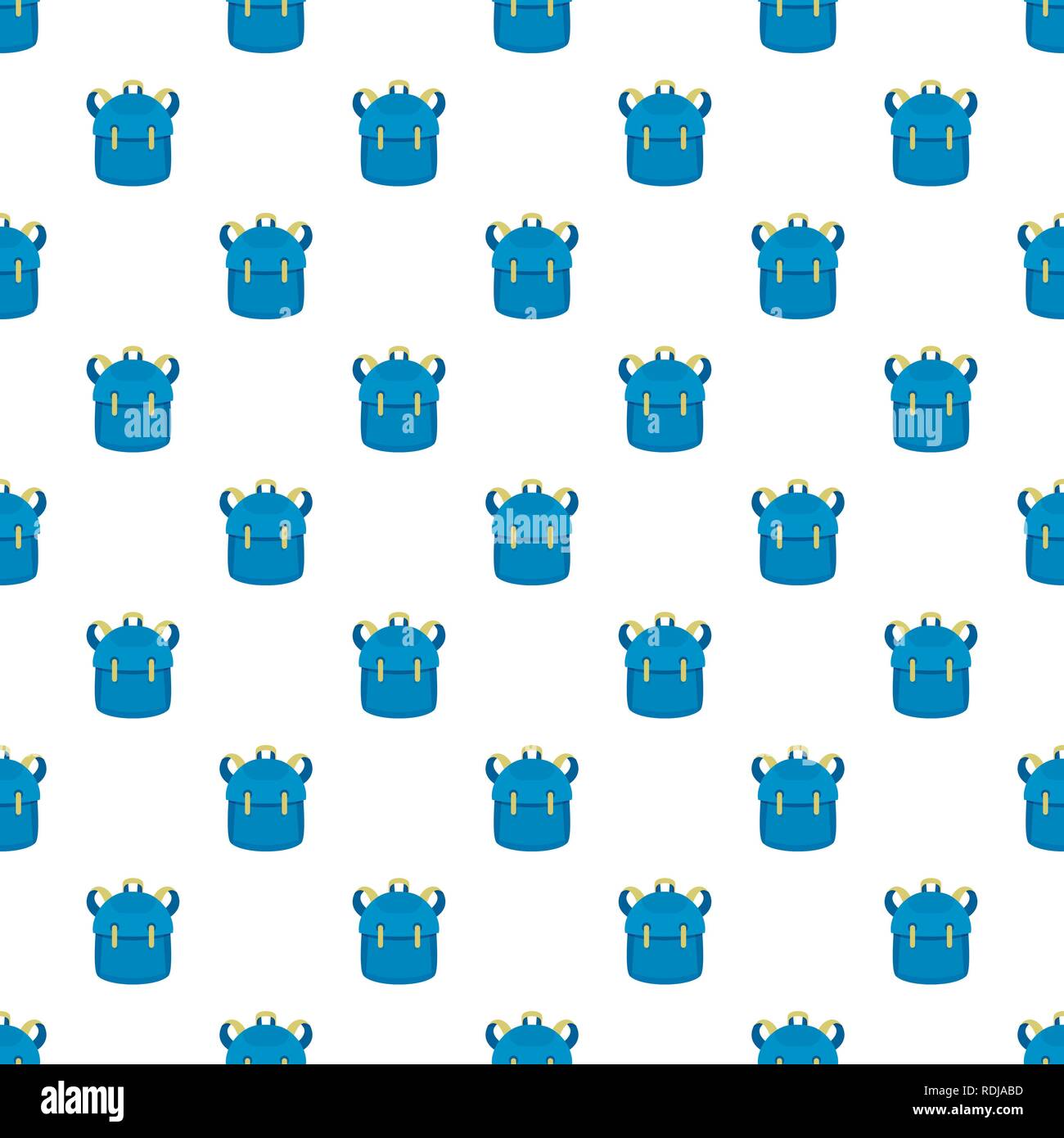 Kid backpack pattern seamless vector repeat for any web design Stock Vector