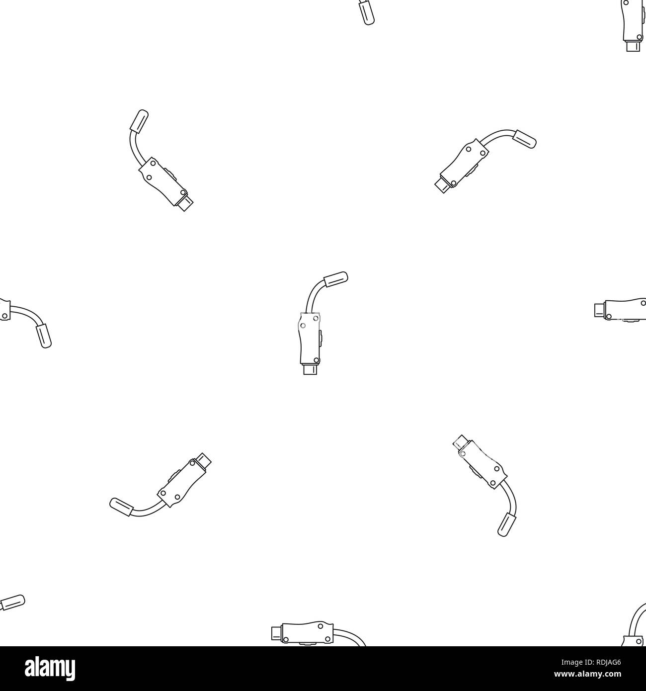 Welding head icon. Outline illustration of welding head vector icon for web design isolated on white background Stock Vector