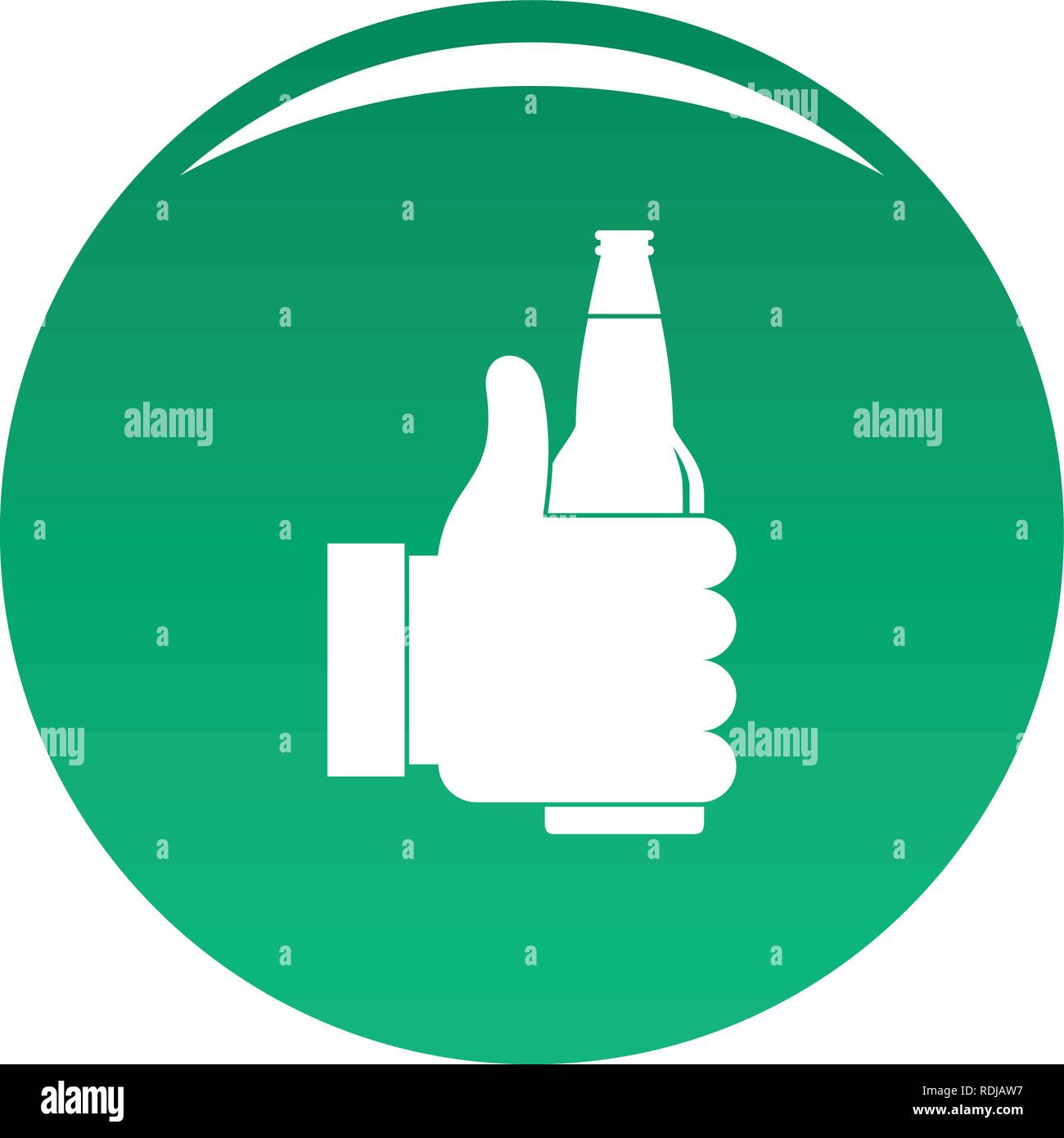 Beer icon. Simple illustration of beer vector icon for any design green ...