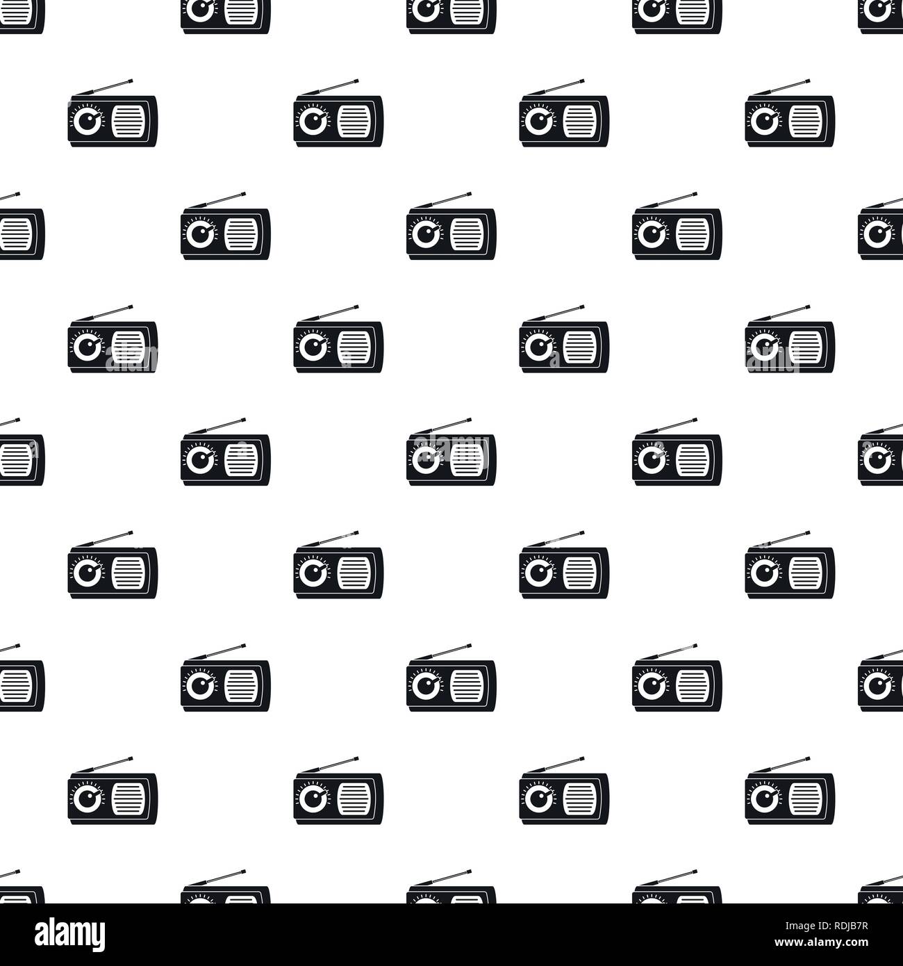 Manual radio pattern seamless vector repeat geometric for any web design Stock Vector