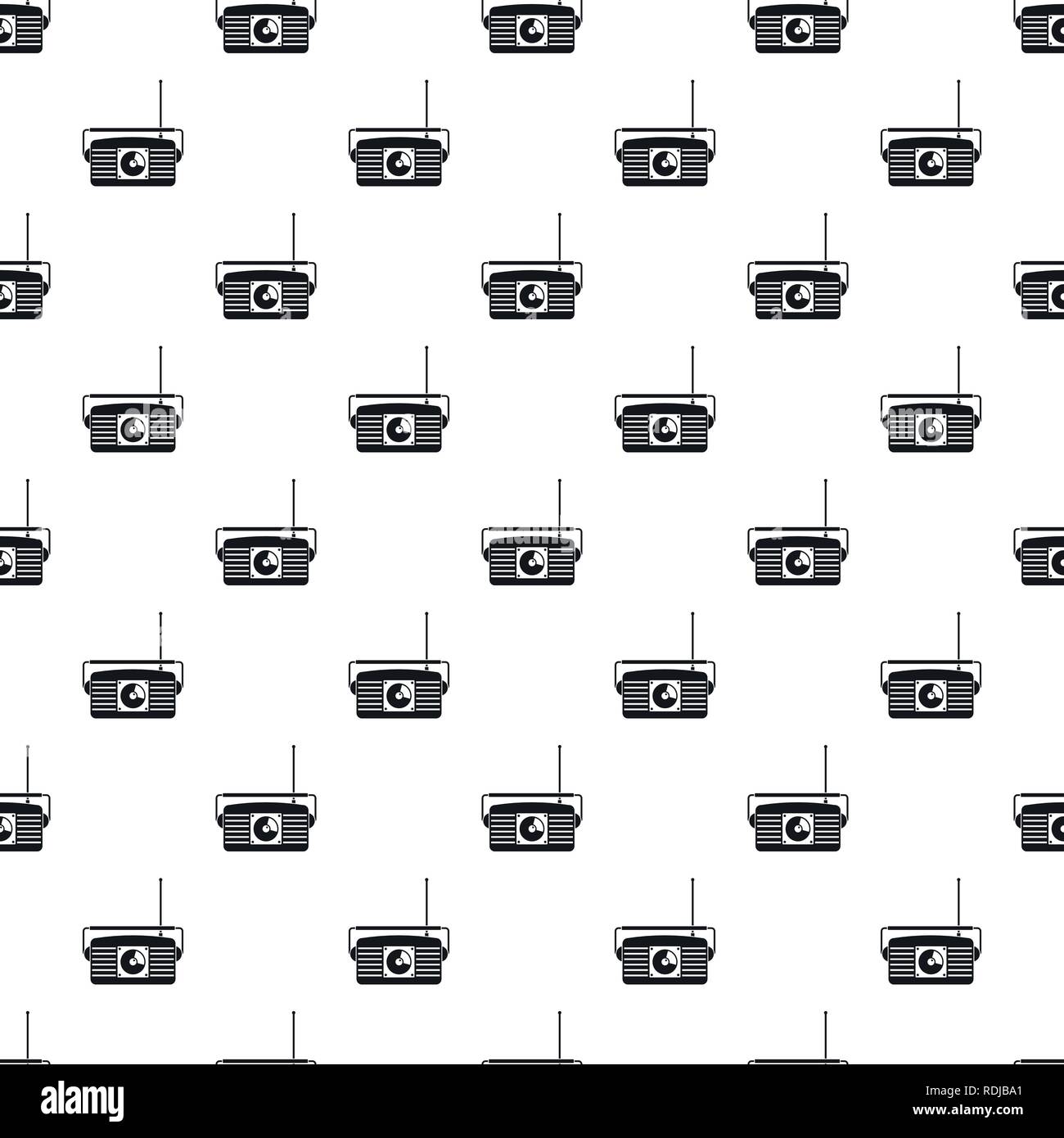 Radio receiver pattern seamless vector repeat geometric for any web design Stock Vector