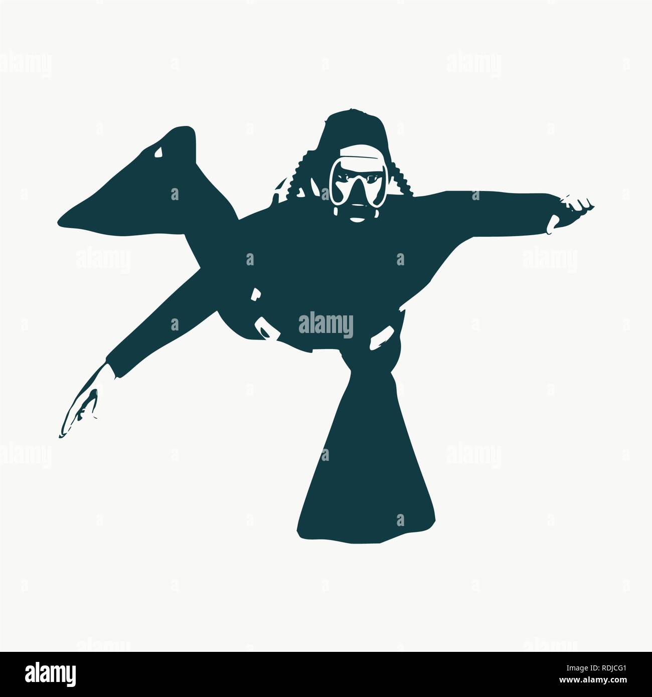 Navy diver silhouette snorkeling hi-res stock photography and images ...