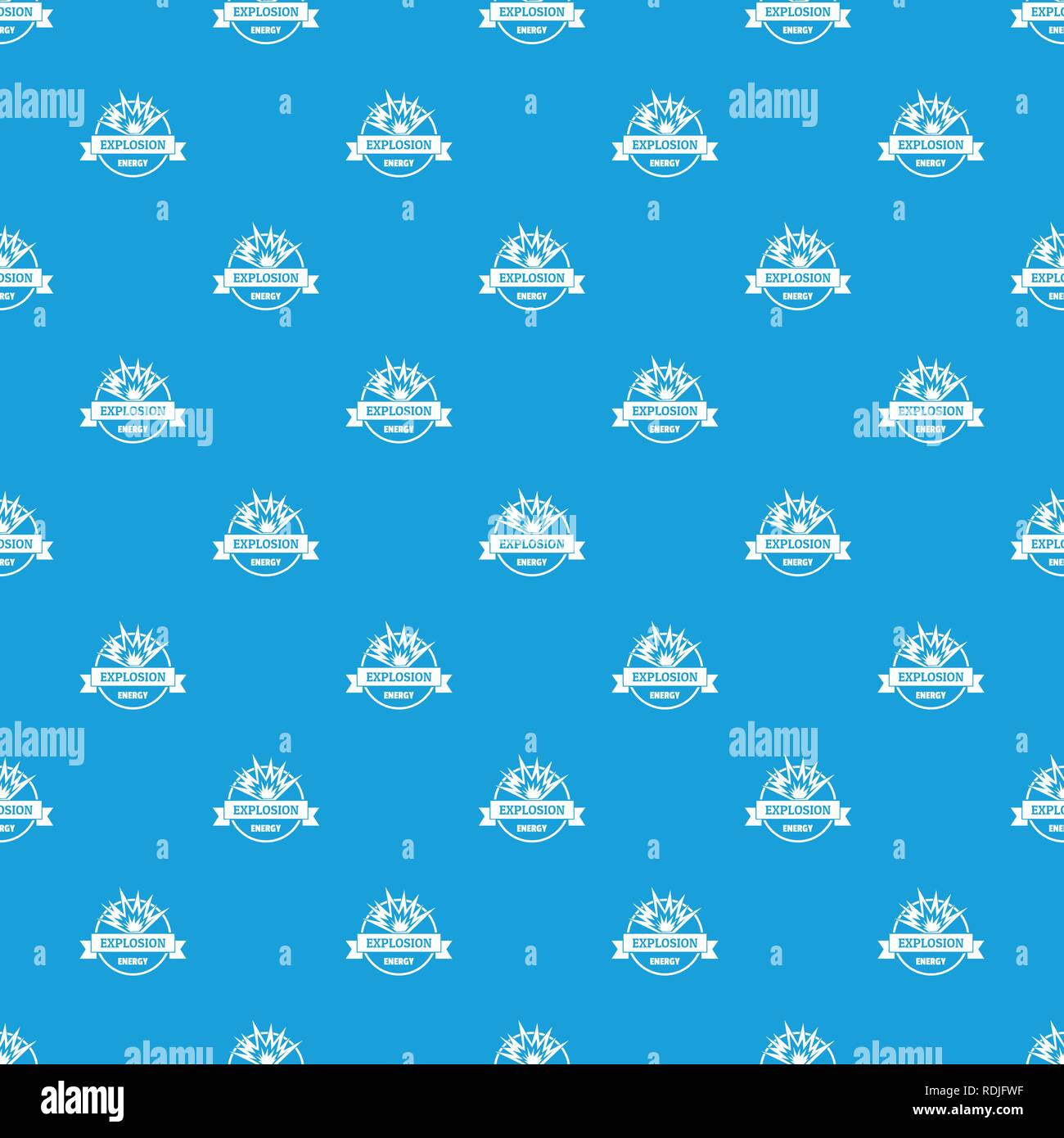 Energy explosion pattern vector seamless blue Stock Vector