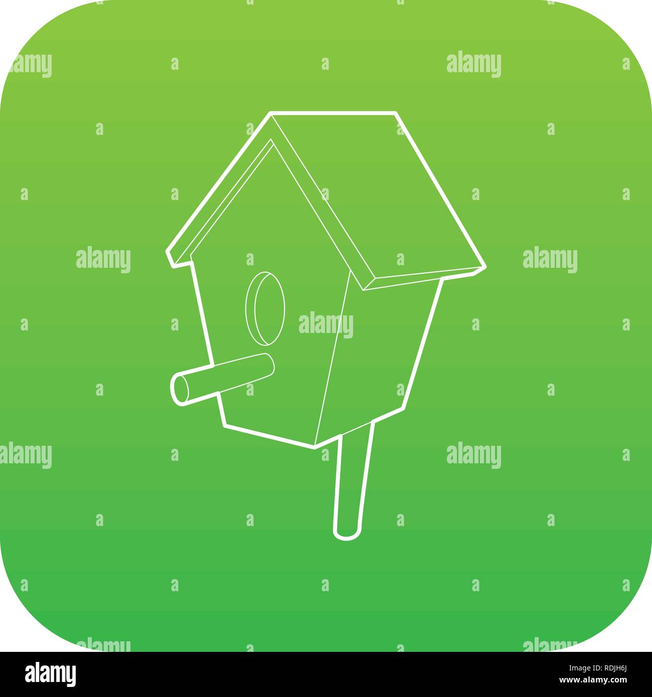 Nesting box icon green vector Stock Vector