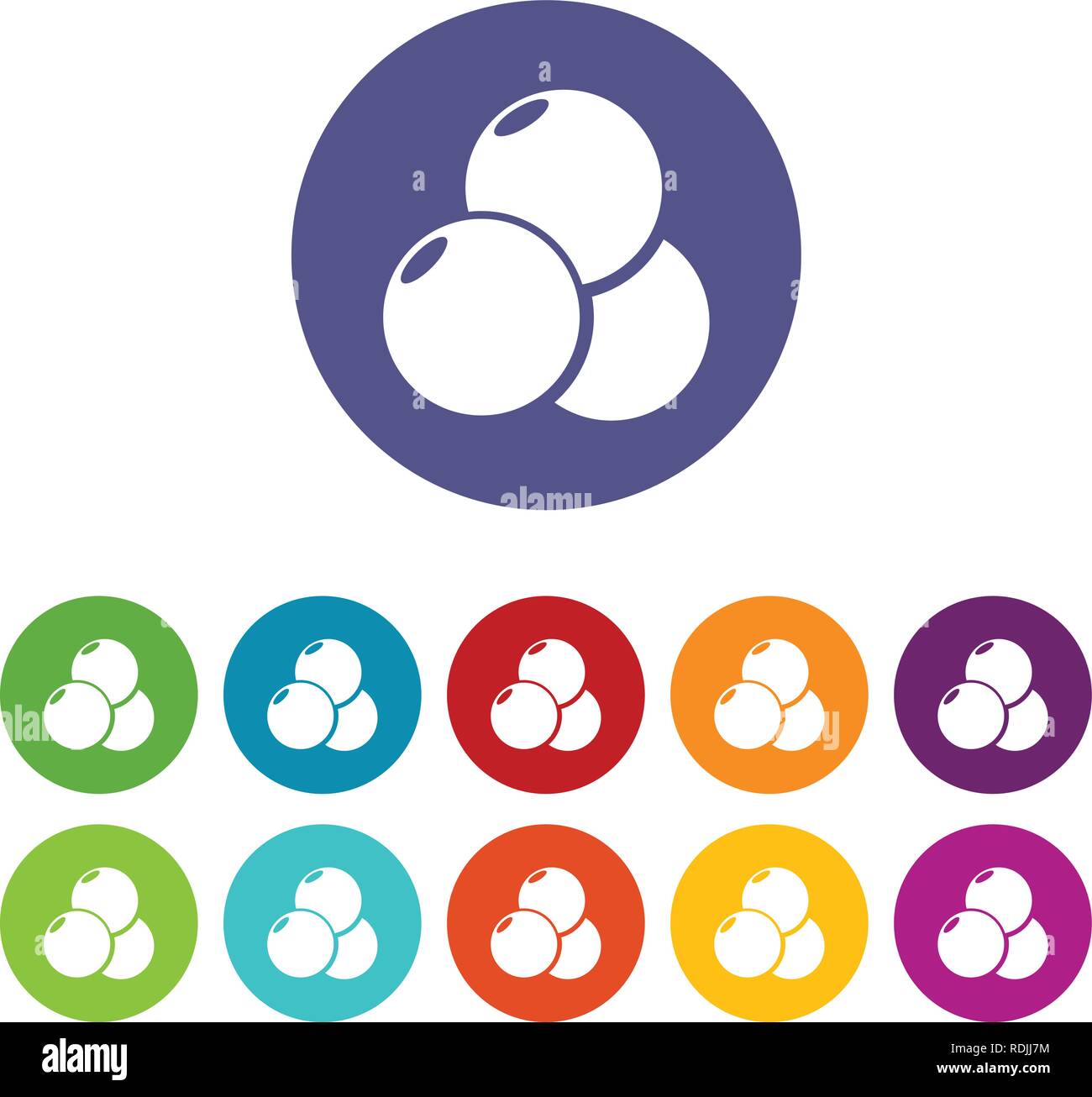 Paintball sport balls icons set vector color Stock Vector Image & Art ...