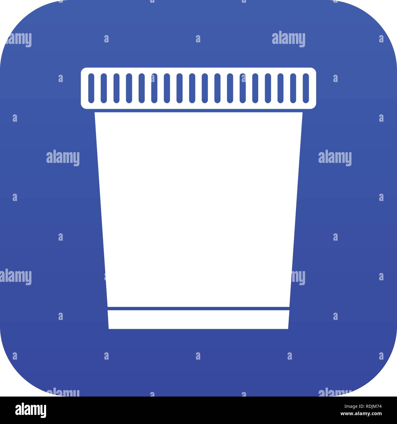 Trash can icon digital blue Stock Vector