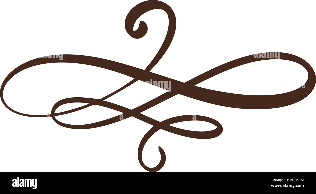 Vector Vintage Line Elegant Divider And Separator Swirl