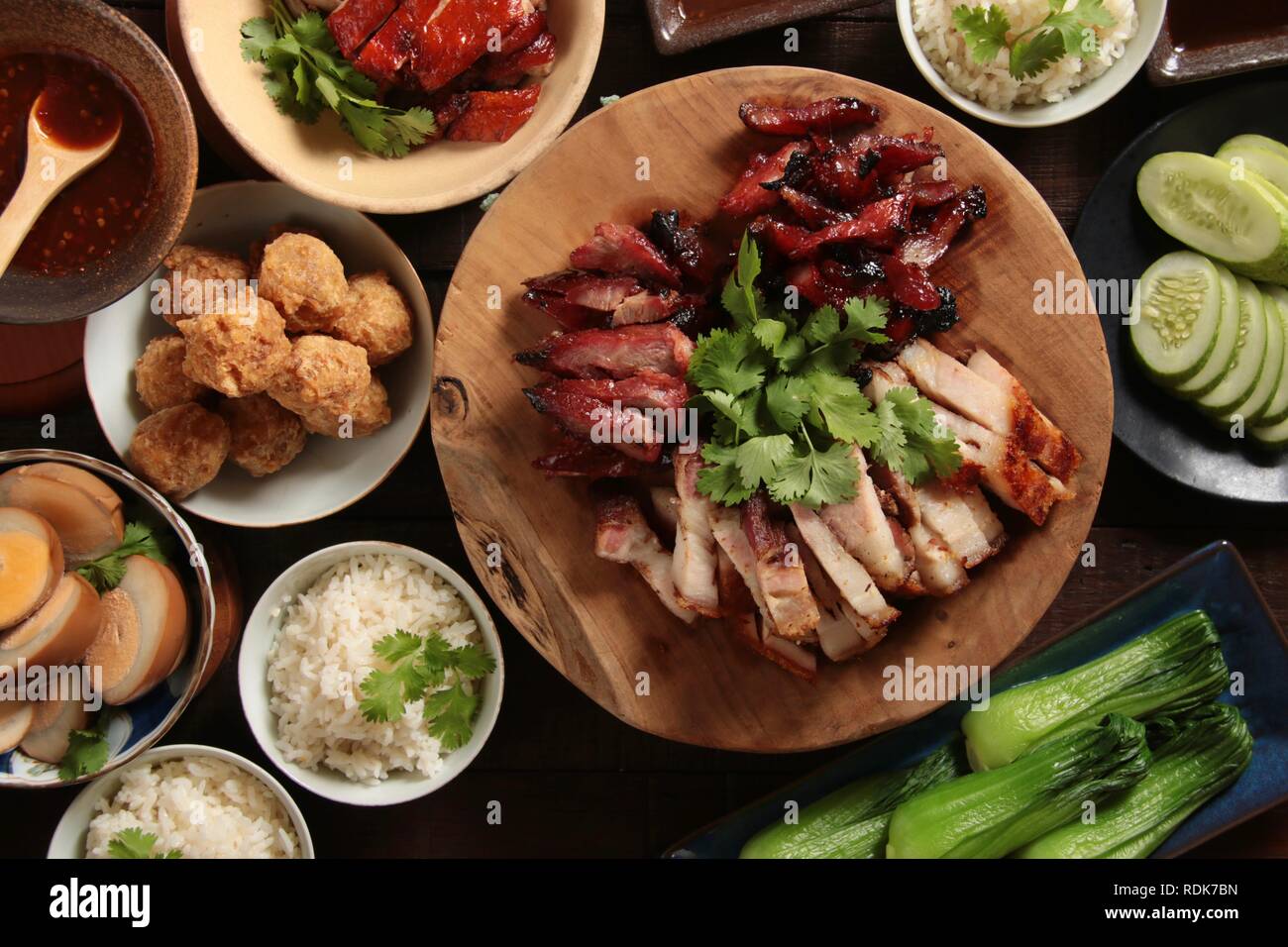 Hong Kong Roast Meal Stock Photo