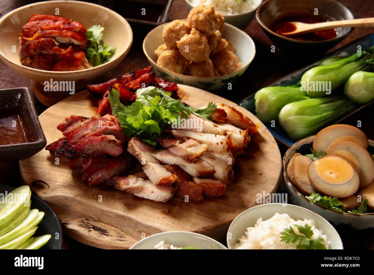 Hong Kong Roast Meal Stock Photo