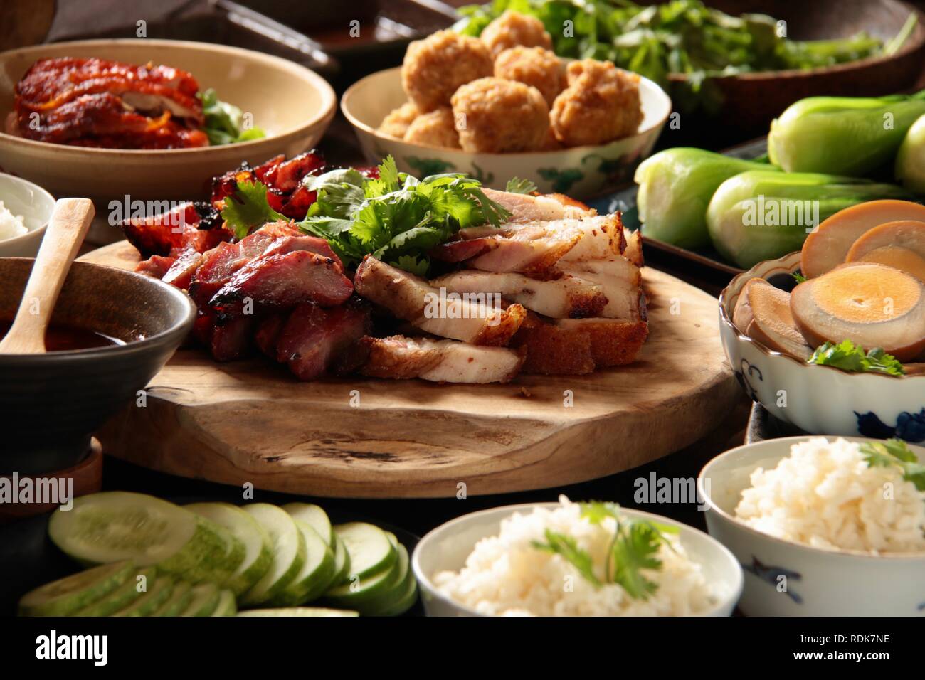 Hong Kong Roast Meal Stock Photo