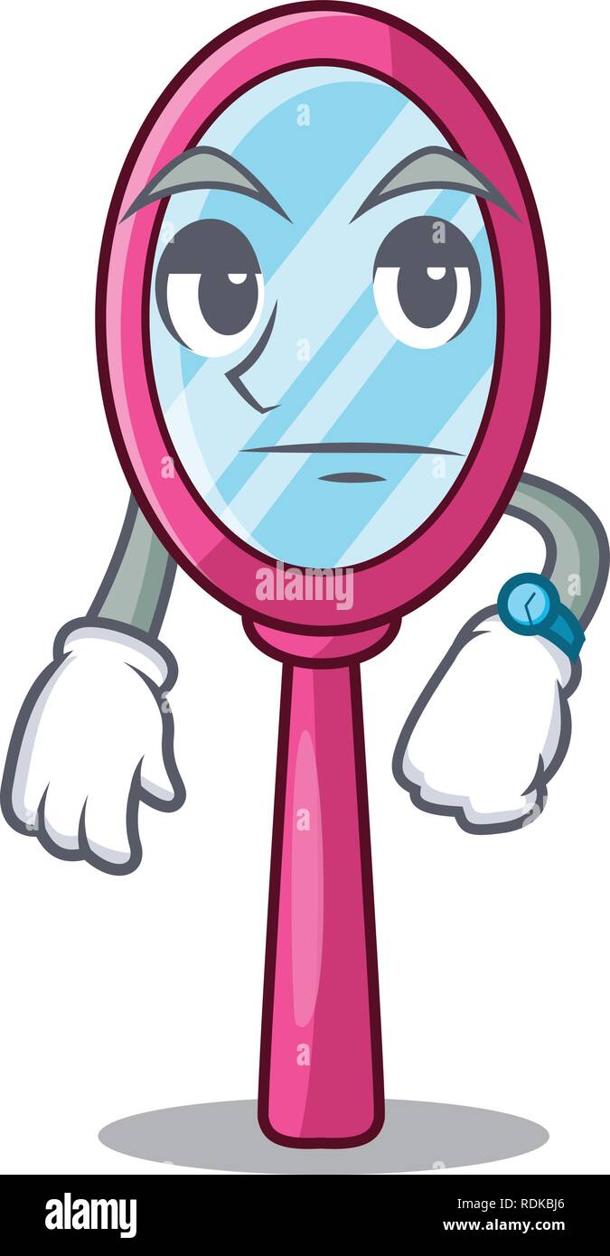 Waiting handheld mirror at the cartoon table Stock Vector Image & Art