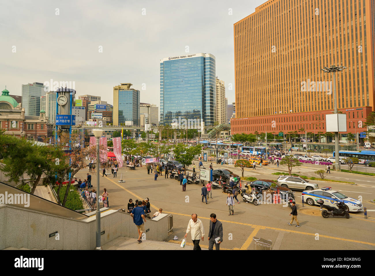 SEOUL, SOUTH KOREA - CIRCA MAY, 2017: Seoul urban landscape. Seoul Special City is the capital and largest metropolis of the Republic of Korea. Stock Photo