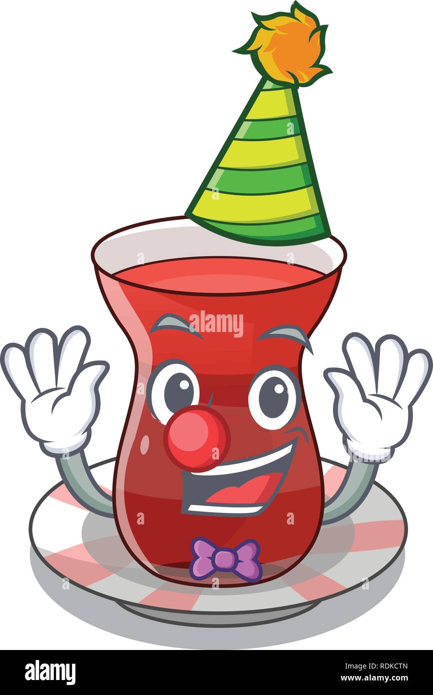 Clown tea turkish on the with mascot Stock Vector Image & Art - Alamy